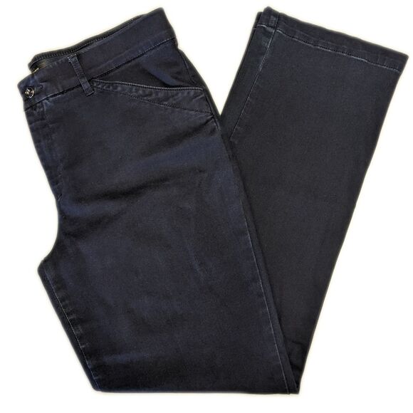 Lee Regular Fit Straight Leg Mid Rise navy blue Flex Motion pants, size 14 - Picture 1 of 7